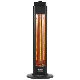 VEVOR Infrared Heater, 1500W Oscillation Electric Space Heater, Patio Heater w/ 2 Speeds & Timer, Outdoor/Outdoor for Bedroom,Studio,Porch,Dining Room