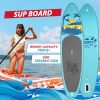 Free Shipping Dropshipping US Warehouse  SUPFW27A Stand Up Paddle Board 335*84*15cm Inflatable Paddleboard Soft Top Surfboard with ISUP Sup Board Surf