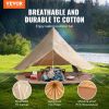 VEVOR 12 Person Canvas Glamping Bell Tent, Breathable Waterproof Large Yurt Tent with Stove Jack and Detachable Side Wall for Family Camping