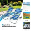 Portable Beach Chair Set of 2 with Headrest