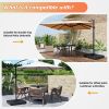 4-Piece 200lb Umbrella Base Outdoor Umbrella Stand Easy-Fill Square Shaped Cantilever Offset Filled with Water or Sand for Garden