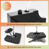 4-Piece 200lb Umbrella Base Outdoor Umbrella Stand Easy-Fill Square Shaped Cantilever Offset Filled with Water or Sand for Garden