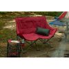 Camping Love Seat Chair; Red; Adult use