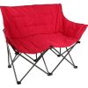 Camping Love Seat Chair; Red; Adult use