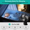 Foldable Camping Fan with Emergency Power Bank 270° Oscillating Rechargeable Tripod Fan for Hiking Fishing Personal Desk Fan with 4 Speeds 3 Brightnes