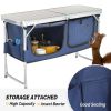 4 Ft Folding Camping Table with Storage