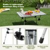 Folding Heavy-Duty Aluminum Camping Table with Carrying Bag