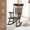 Rocking Chair with Solid Wooden Frame for Garden and Patio