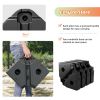 4-Piece 200lb Umbrella Base Outdoor Umbrella Stand Easy-Fill Square Shaped Cantilever Offset Filled with Water or Sand for Garden