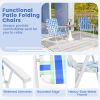 2 Pieces Folding Beach Chair Camping Lawn Webbing Chair