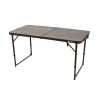 Durable Steel and Aluminum Table and Stools, Open Dims 19.29" x 24.6", Brown