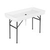 4 Feet Plastic Party Ice Folding Table with Matching Skirt