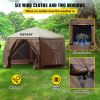 VEVOR Camping Gazebo Tent, 10'x10', 6 Sided Pop-up Canopy Screen Tent for 8 Person Camping, Waterproof Screen Shelter w/Portable Storage Bag