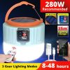 Solar Camp Lamp; Led Rechargeable Light Usb Camping Battery Powered Lantern For Tent Tourism