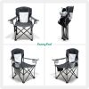 SUNNYFEEL XL Oversized Camping Chair, Folding Camp Chairs for Adults Heavy Duty Big Tall 300 LBS