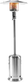 Delta X3 Outdoor Heater, Propane Heater, Outdoor Propane Patio Heater with Wheels, 47,000 BTU Outdoor Patio Heater for Home and Commercial (Form Factor: Tower, Color: Silver)