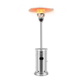 48000 BTU Patio Heater with Simple Ignition System (Color: sliver)