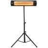 VEVOR Infrared Heater, 1500W Remote Control Electric Space Heater, LED Screen Patio Heater w/ 3 Speeds & Timer, Outdoor/Outdoor for Porch,Dining Room