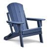 Folding Adirondack Chair Weather Resistant, Outdoor HDPE Lawn Chair