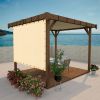 Shade Fabric Sand Sun Shade Cloth with Grommets for Pergola Replacement Shade Cover Canopy Cable Zip Ties