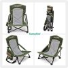 Low Folding Camping Chair, Portable Beach Chairs, Mesh Back Lounger For Outdoor Lawn Beach Camp Picnic