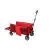 Camping All-terrain Folding Wagon with Oversized Wheels;  Blue and Red