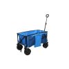 Camping All-terrain Folding Wagon with Oversized Wheels;  Blue and Red