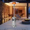 36,000 BTU Outdoor Propane Patio Heater with Stainless Steel Burner and Wheels for Home and Commercial, Black/Silver