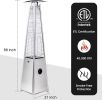 Delta X5 Pyramid Patio Heater, 40,000BTU Outdoor Patio Heater, Quartz Glass Tube Propane Heaters for Patio with Wheels, Triple Protection System