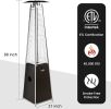 Delta X5 Pyramid Patio Heater, 40,000BTU Outdoor Patio Heater, Quartz Glass Tube Propane Heaters for Patio with Wheels, Triple Protection System