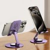 360 Rotation Metal Phone Holder,Fully Adjustable Foldable Phone Stand,with All Phones