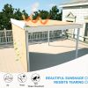 Shade Fabric Sand Sun Shade Cloth with Grommets for Pergola Replacement Shade Cover Canopy Cable Zip Ties