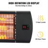 VEVOR Infrared Heater, 1500W Remote Control Electric Space Heater, LED Screen Patio Heater w/ 3 Speeds & Timer, Outdoor/Outdoor for Porch,Dining Room