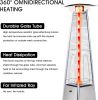 Delta X5 Pyramid Patio Heater, 40,000BTU Outdoor Patio Heater, Quartz Glass Tube Propane Heaters for Patio with Wheels, Triple Protection System