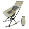 Portable Camping Rocking Chair 198LBS Weight Capacity Included Carry Bag High Back Rocker Chair For Patio Fishing Beach Lawn Travel