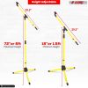 5 Core Tripod Mic Stand Floor Adjustable 18 to 72 Inches Heavy Duty Boom Arm Holder Microphone Stands Pedestal Para Microfono for Singing - MS 080 YLW