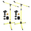 5 Core Tripod Mic Stand Floor Adjustable 18 to 72 Inches Heavy Duty Boom Arm Holder Microphone Stands Pedestal Para Microfono for Singing - MS 080 YLW