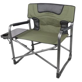 Folding Padded Adult Director Camping Chair (Color: Green)