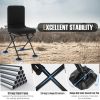 Swivel Folding Chair with Backrest and Padded Cushion