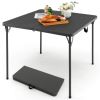 Folding Camping Table with All-Weather HDPE Tabletop and Rustproof Steel Frame