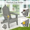 Foldable Weather Resistant Patio Chair with Built-in Cup Holder