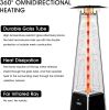 Delta X5 Pyramid Patio Heater, 40,000BTU Outdoor Patio Heater, Quartz Glass Tube Propane Heaters for Patio with Wheels, Triple Protection System