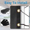 Shade Fabric Black Sun Shade Cloth with Grommets for Pergola Replacement Shade Cover Canopy Cable Zip Ties