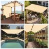 Shade Fabric Sand Sun Shade Cloth with Grommets for Pergola Replacement Shade Cover Canopy Cable Zip Ties