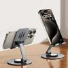 360 Rotation Metal Phone Holder,Fully Adjustable Foldable Phone Stand,with All Phones