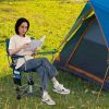 360° Swivel Hunting Chair Portable Foldable Hunting Chair with Mesh Cup Holder and Storage Pockets