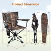 360° Swivel Hunting Chair Portable Foldable Hunting Chair with Mesh Cup Holder and Storage Pockets